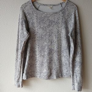 Anthropologie Joie SOFT Gray Snakeskin Super Soft Long Sleeve Shirt S